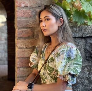 Urban Outfitters Green Floral Puff Sleeve Wrap Blouse